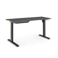 SCHREIBTISCH Worktime Game Schwarz L: 140cm - Schwarz, MODERN, Holz/Metall (140/80/72-110cm) - MID.YOU
