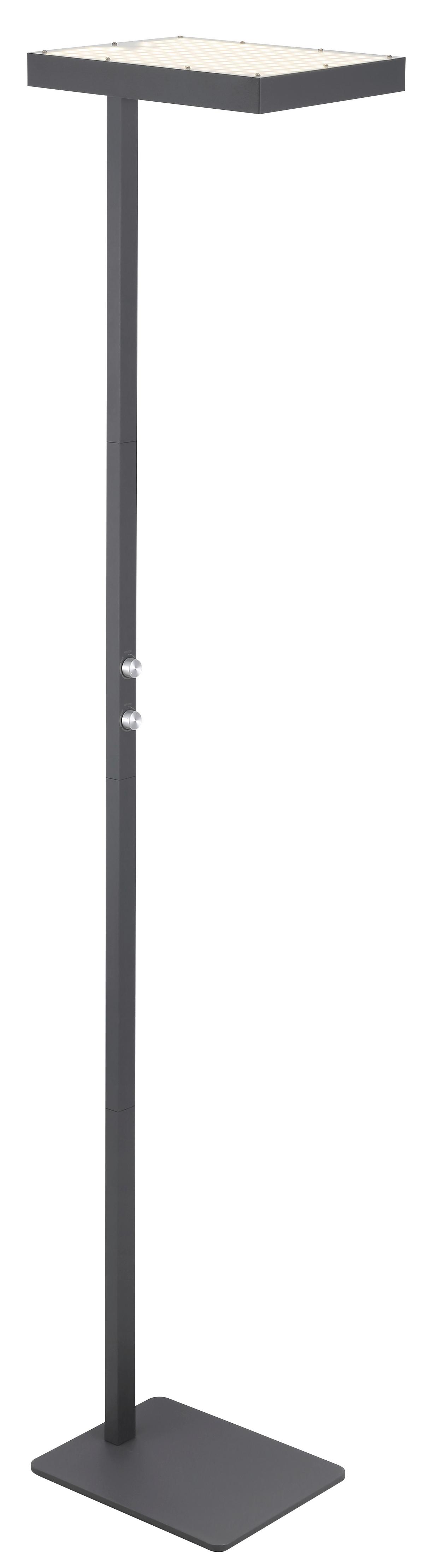 Led-stehleuchte Drehdimmer - Klar/Silberfarben, Design, Kunststoff/Metall (40/28/184,8cm) - Globo