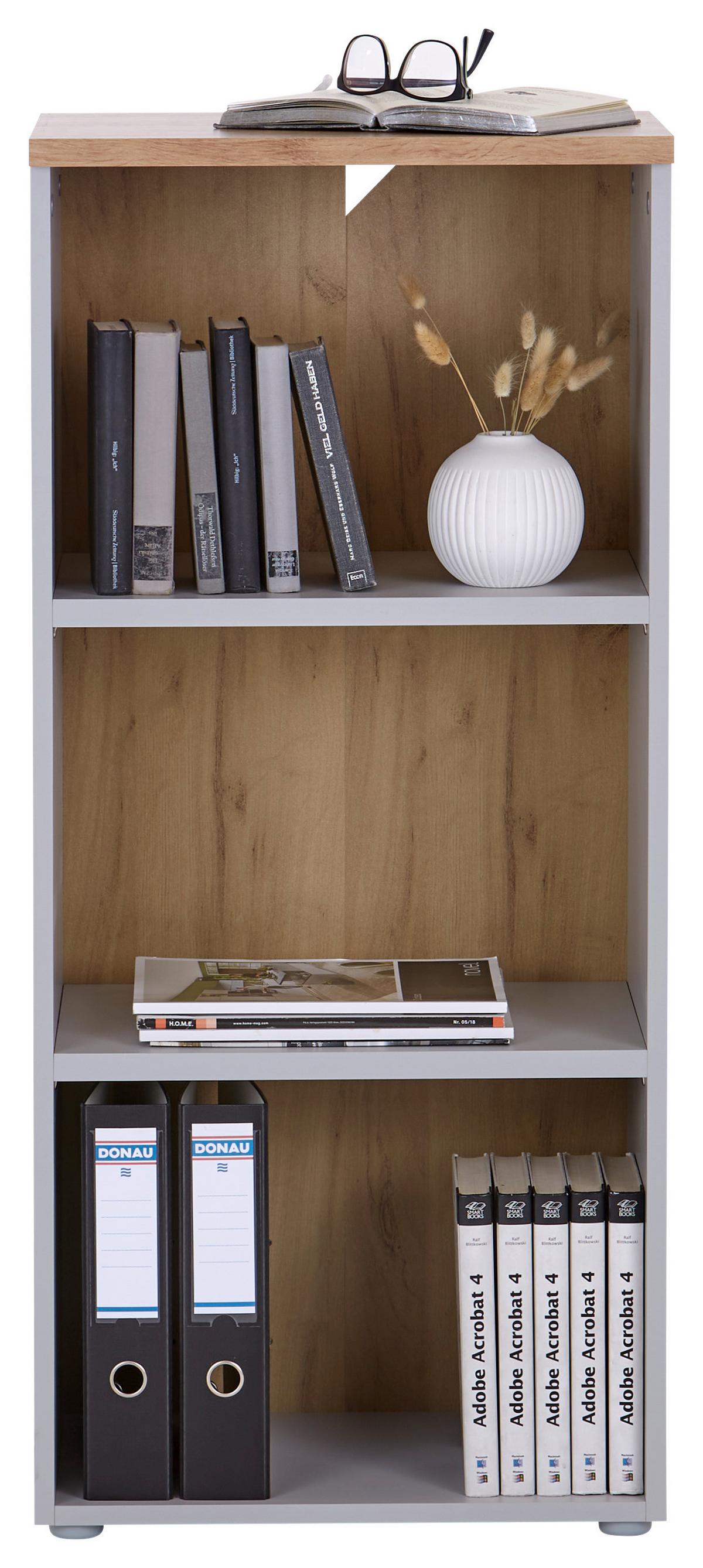 Aktenregal Kontor K4 Eiche Dekor Grau B: 50 Cm - Eichefarben/Grau, MODERN, Holzwerkstoff (50/112/38cm)
