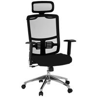 Drehstuhl Cayen Schwarz - Alufarben/Schwarz, MODERN, Kunststoff/Textil (56/112/46cm) - MID.YOU