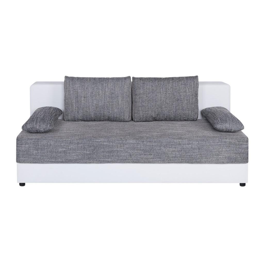 2-Sitzer-Sofa Lucy Mit Schlaffunktion Grau/Weiß