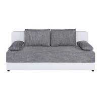 2-sitzer-sofa Lucy Mit Schlaffunktion Grau/weiß - Schwarz/Weiß, Design, Holzwerkstoff/Textil (200/90/103cm) - P & B