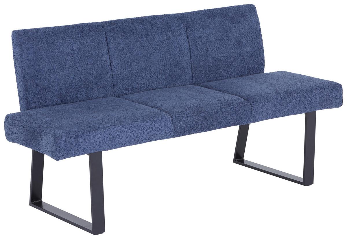 Sitzbank Tampa - Schwarz/Dunkelblau, MODERN, Textil/Metall (166/82/61cm) - MID.YOU