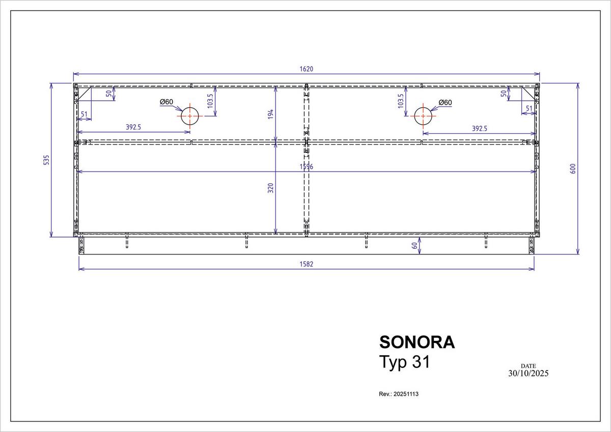 Lowboard Sonora Eiche Artisan B: 162cm - Kaschmir/Eiche Artisan, Design, Holzwerkstoff (162/60/45cm) - MID.YOU