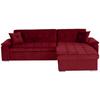 Ecksofa Mit Schlaffunktion Keaton Und Bettkasten, Burgunder - Bordeaux, Basics, Textil (263/169cm) - Livetastic