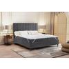 Polsterbett mit Lattenrost Lacjo Grau 180x200 cm - Creme/Schwarz, LIFESTYLE, Holz/Holzwerkstoff (180/200cm) - Livetastic