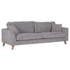 Bigsofa Rimini, Grau B: 240 cm - Buchefarben/Grau, Design, Textil (240/63/90cm) - MID.YOU