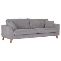 Bigsofa Rimini, Grau B: 240 cm - Buchefarben/Grau, Design, Textil (240/63/90cm) - MID.YOU