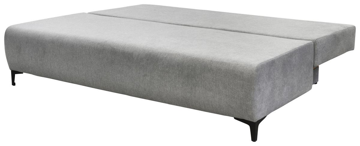 BOXSPRINGOVÁ POHOVKA VIERA - černá/světle šedá, Moderní, kov/textil (201/100/105cm)