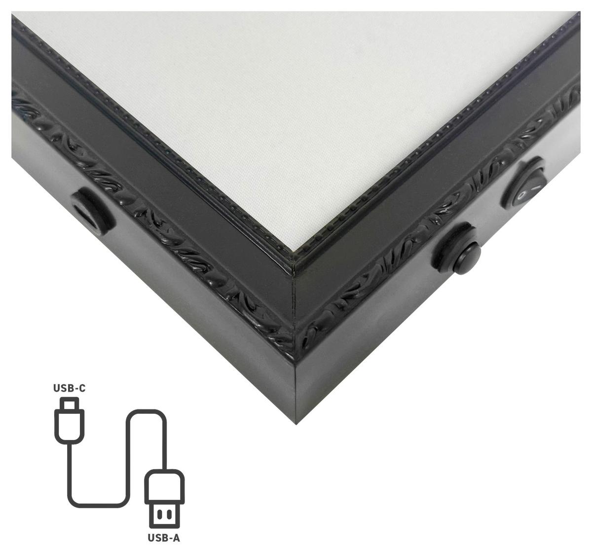 LED-Bild Neon Graffiti Thrower - Schwarz/Weiß, Basics, Holzwerkstoff/Kunststoff (70/100/3,5cm)