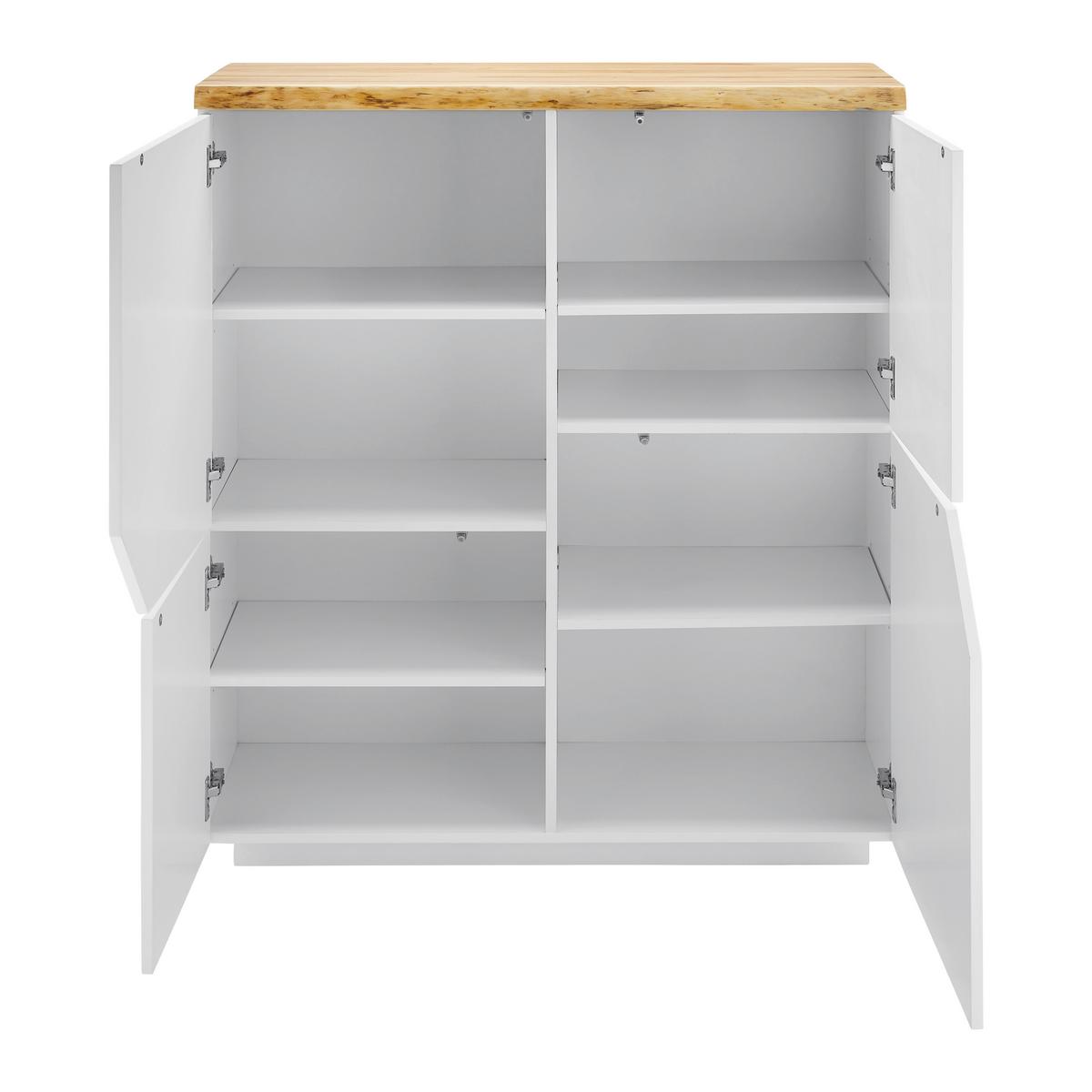 Komoda CARLOS - biela/farba duba, Modern, drevo (100/122/42cm) - Modern Living