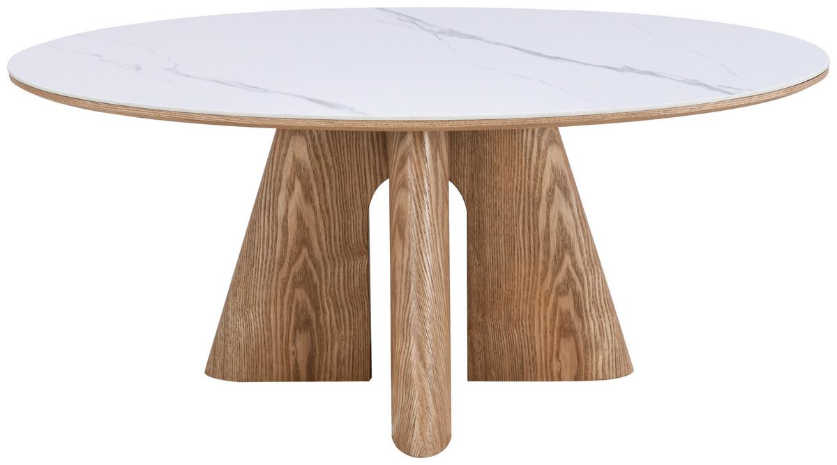 Esstisch Otis Weiß/Eichefarben D: 160 cm - Eichefarben/Weiß, MODERN, Holz/Holzwerkstoff (160/90/75cm) - Livetastic
