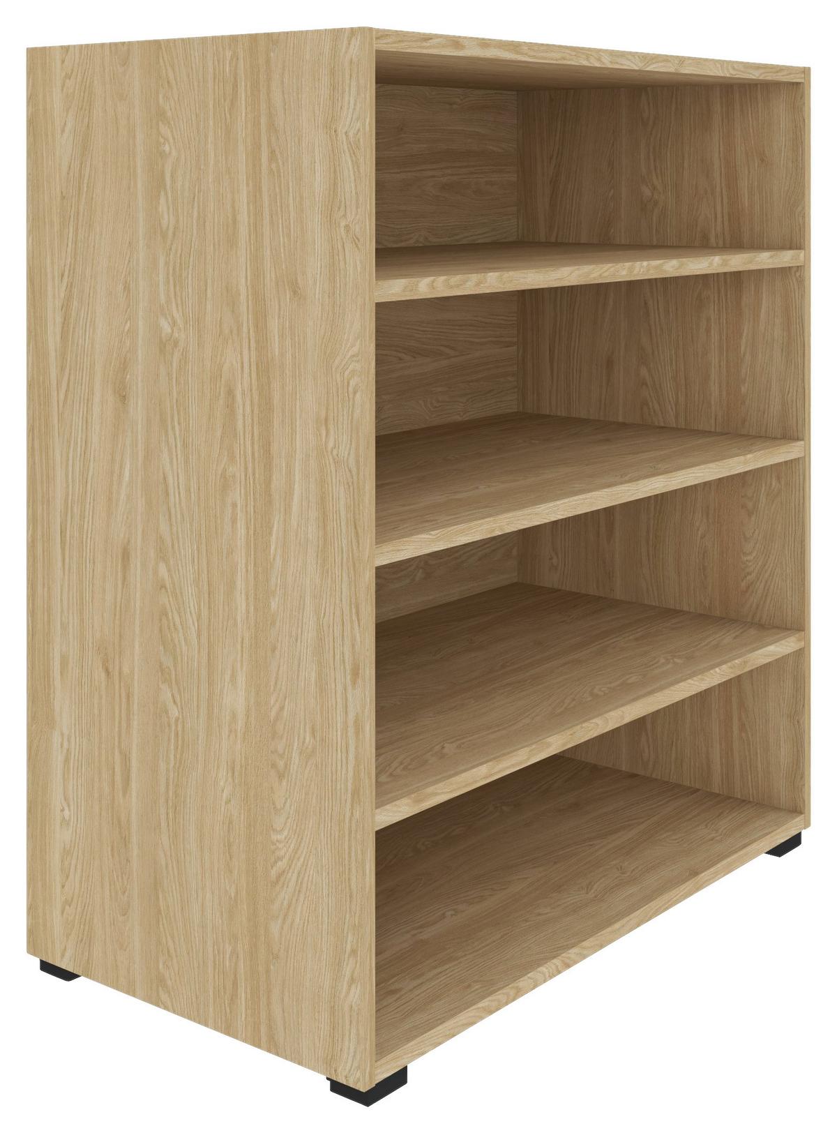 Regal Unit Elements Maxi B: Ca. 91,2 Cm Eichefarben - Eichefarben/Schwarz, MODERN, Holzwerkstoff (91,2/89,6/40cm) - Ondega