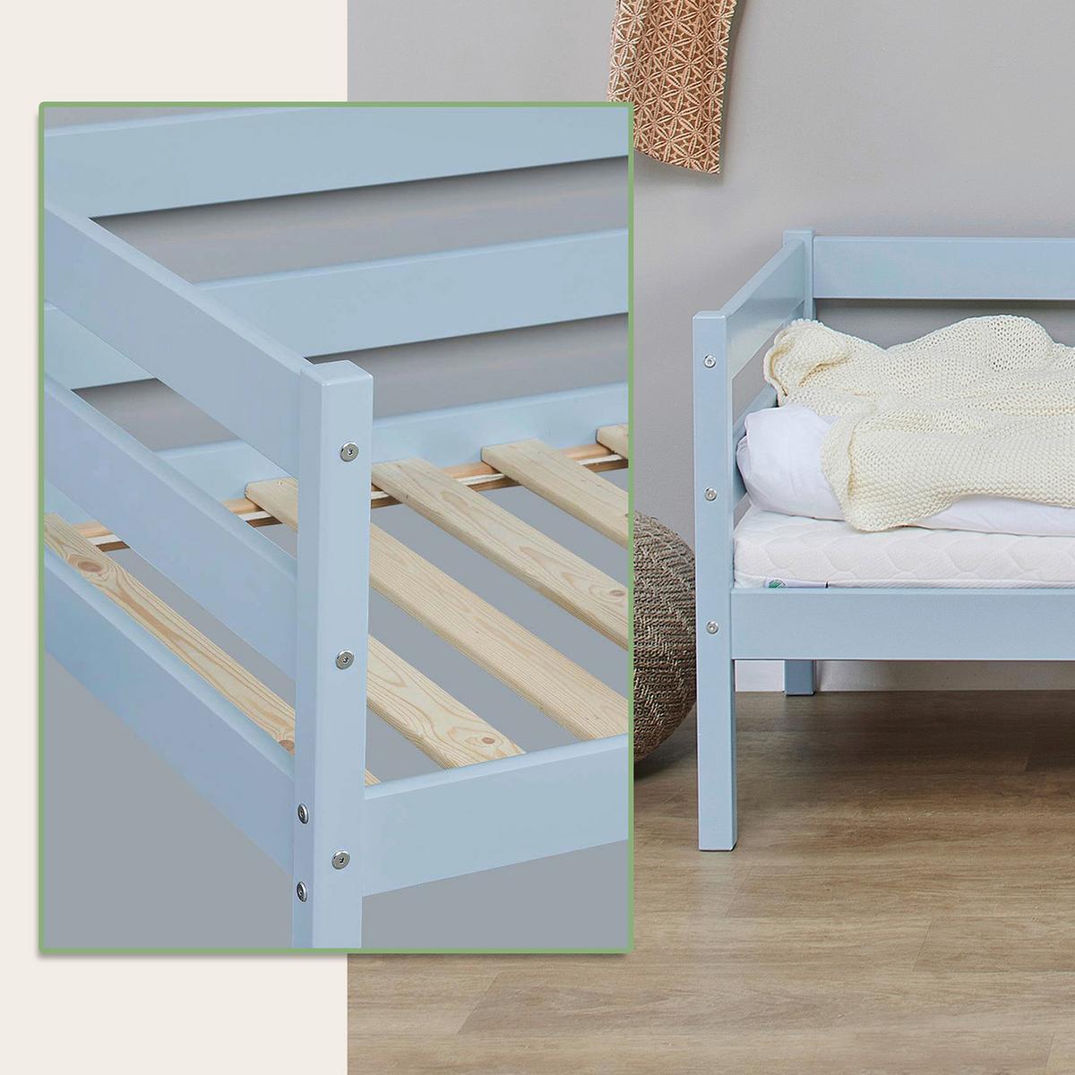 Kinder-/jugendbett Comfort Blau, Lf: 70x160 Cm - Blau, MODERN, Holz (70/160cm) - MID.YOU