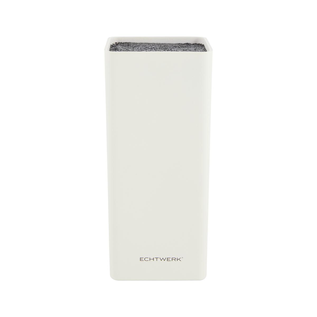 Messerblock Creme Square, Ohne Schlitze, 22,8x10,7 Cm - Creme, MODERN (22,8/10,7/10,7cm) - Echtwerk