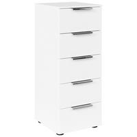 Kommode Flipp Weiß/chromfarben B: 40 Cm - Chromfarben/Schwarz, MODERN, Holzwerkstoff (40/100/42cm) - Rauch Möbel