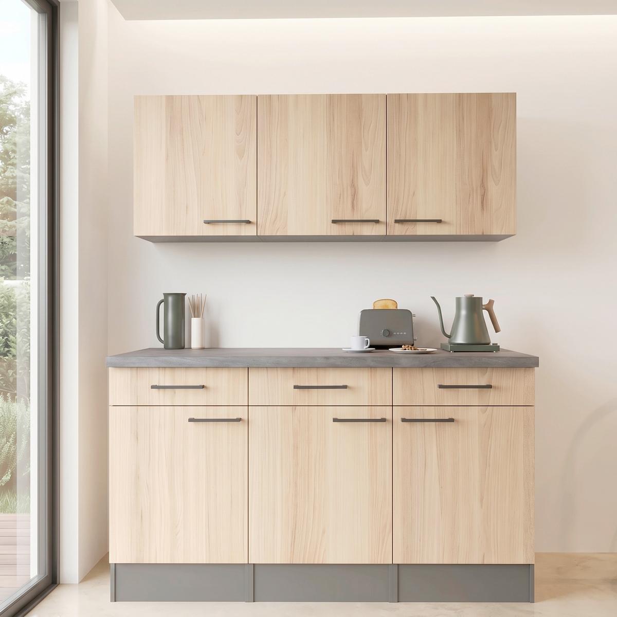 BUFFET Oliver, Grau Artisan B: 150 cm - Eiche Artisan/Grau, Trend, Holzwerkstoff (150/200/60cm) - Respekta
