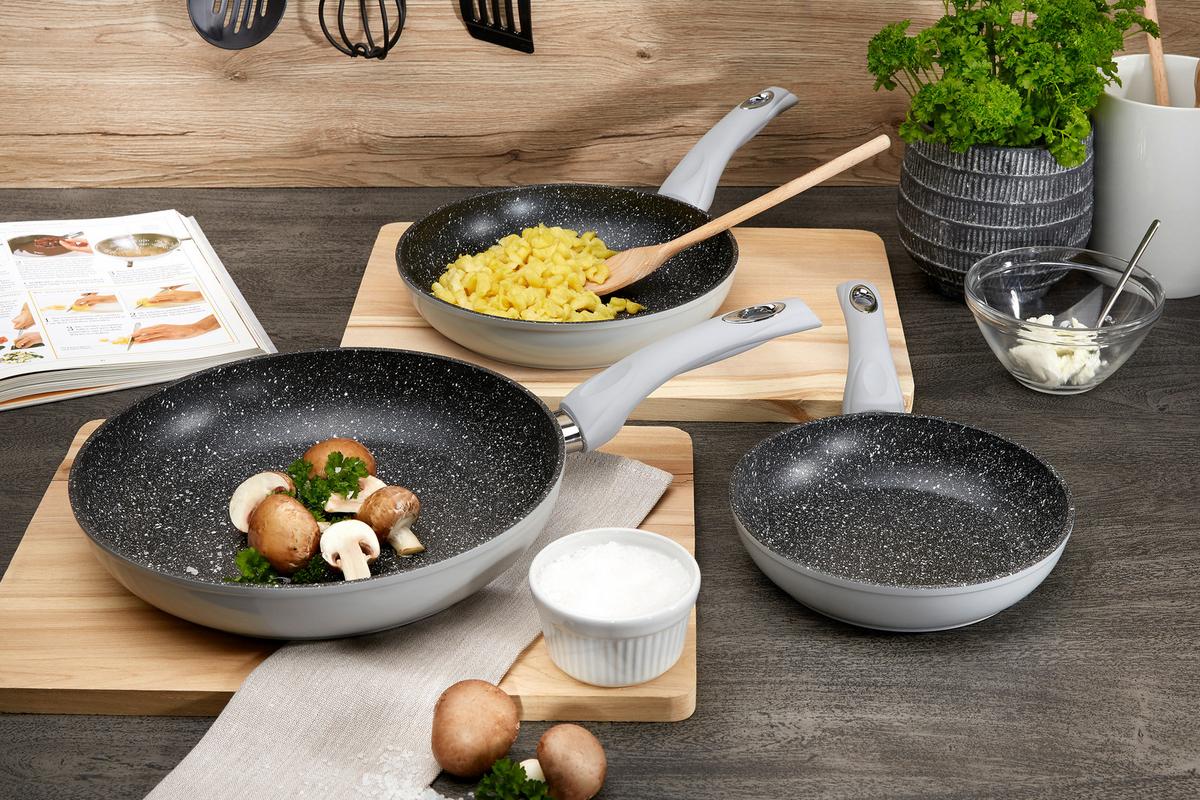 Bratpfanne Manuela - Hellgrau, KONVENTIONELL, Kunststoff/Metall (28/5,4cm) - James Wood