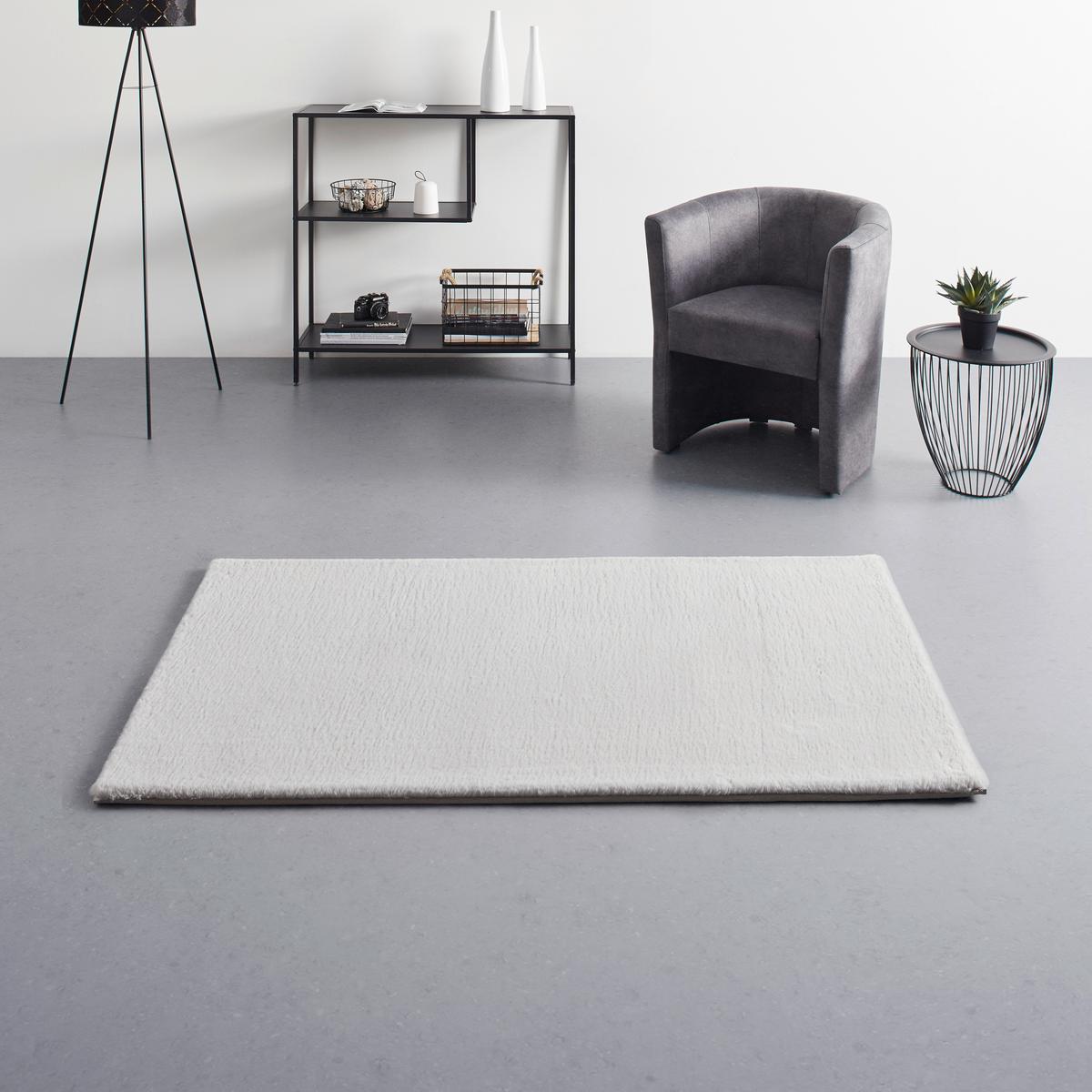 UMELÁ KOŽUŠINA Caroline 1, 80/150cm - strieborná, textil (80/150cm) - Mömax