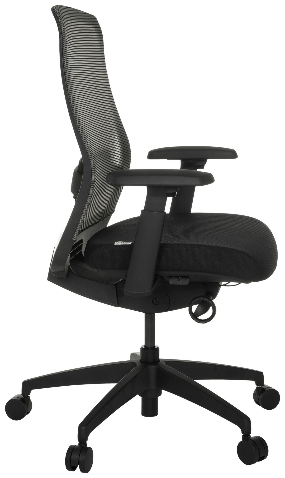 Drehstuhl Colore Schwrz B: 65 cm - Schwarz, MODERN, Kunststoff/Textil (65/95 - 103/70cm) - MID.YOU