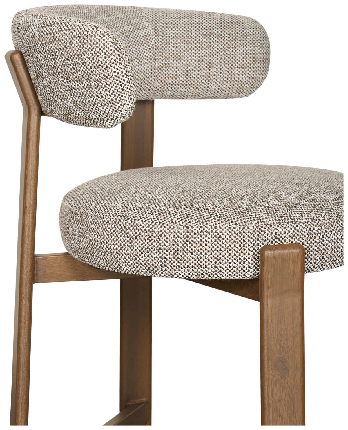 Barhocker Bilbao Braun B: 52 cm - Walnussfarben/Braun, MODERN, Textil/Metall (52/90,5/53,5cm) - Livetastic