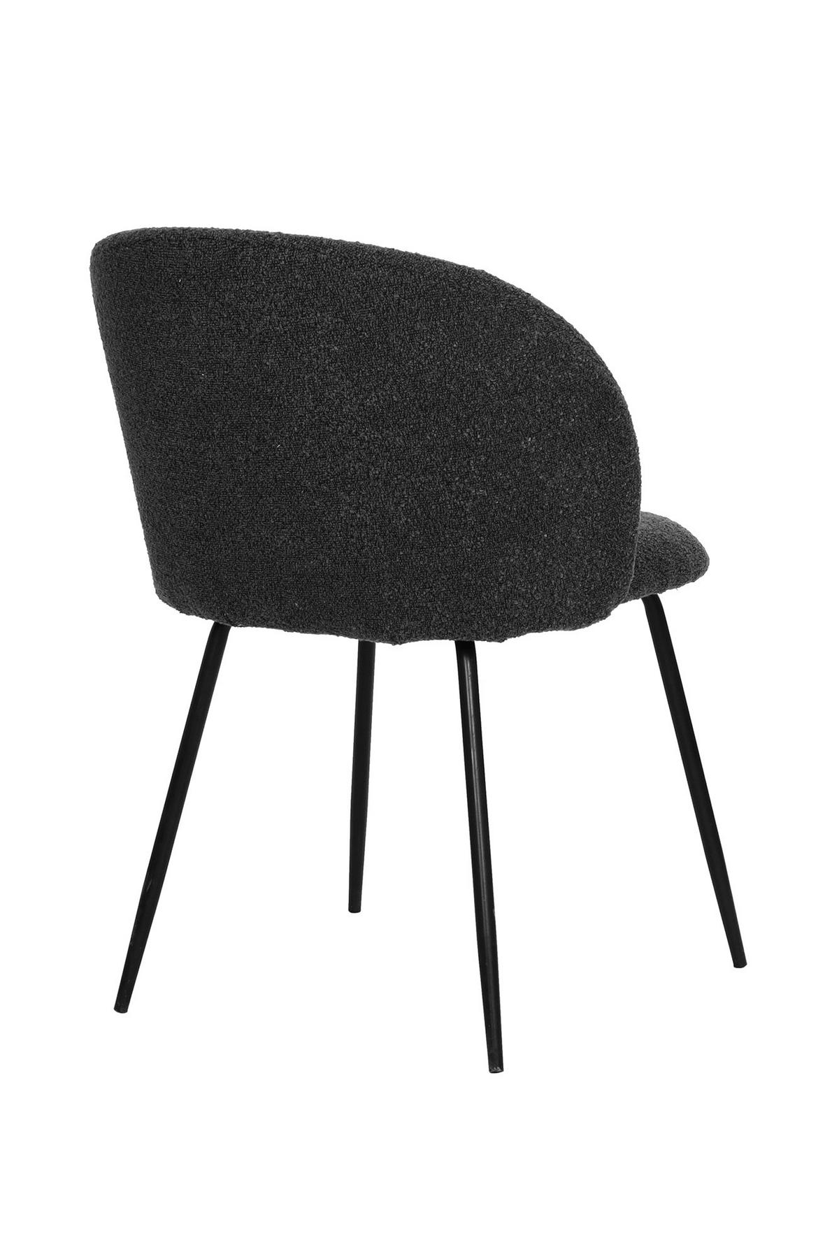 STUHL-SET Schwarz 2-teilig - Schwarz, MODERN, Textil/Metall (60/78/48cm) - MID.YOU