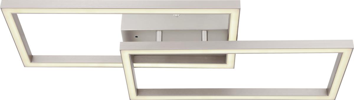 Led-deckenleuchte Erna L: 52 Cm Mit Farbtemperaturwechsler - Opal/Weiß, MODERN, Kunststoff/Metall (52/24,2/7,3cm) - Luca Bessoni