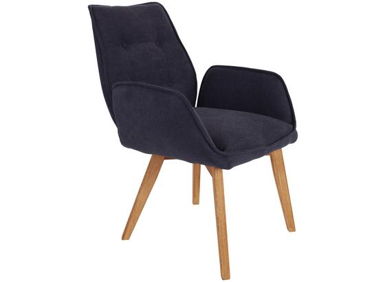 Stuhl Bettina - Blau/Eichefarben, MODERN, Holz/Textil (60/90/67cm) - Ombra Stuhl Bettina - Blau/Eichefarben, MODERN, Holz/Textil (60/90/67cm) - Ombra