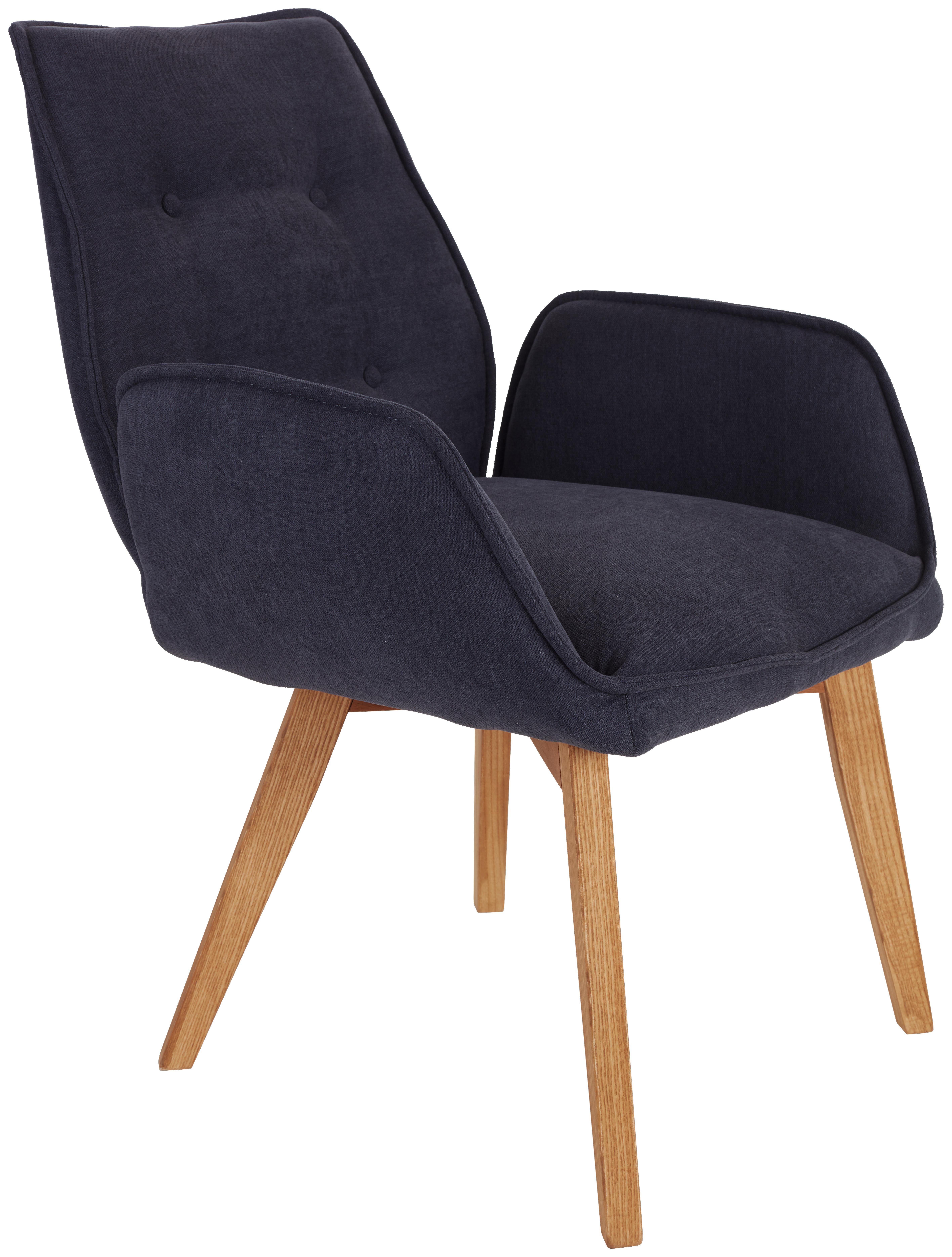 Szék Bettina - Tölgyfa/Szürke, modern, Fa/Textil (60/90/67cm) - Ombra