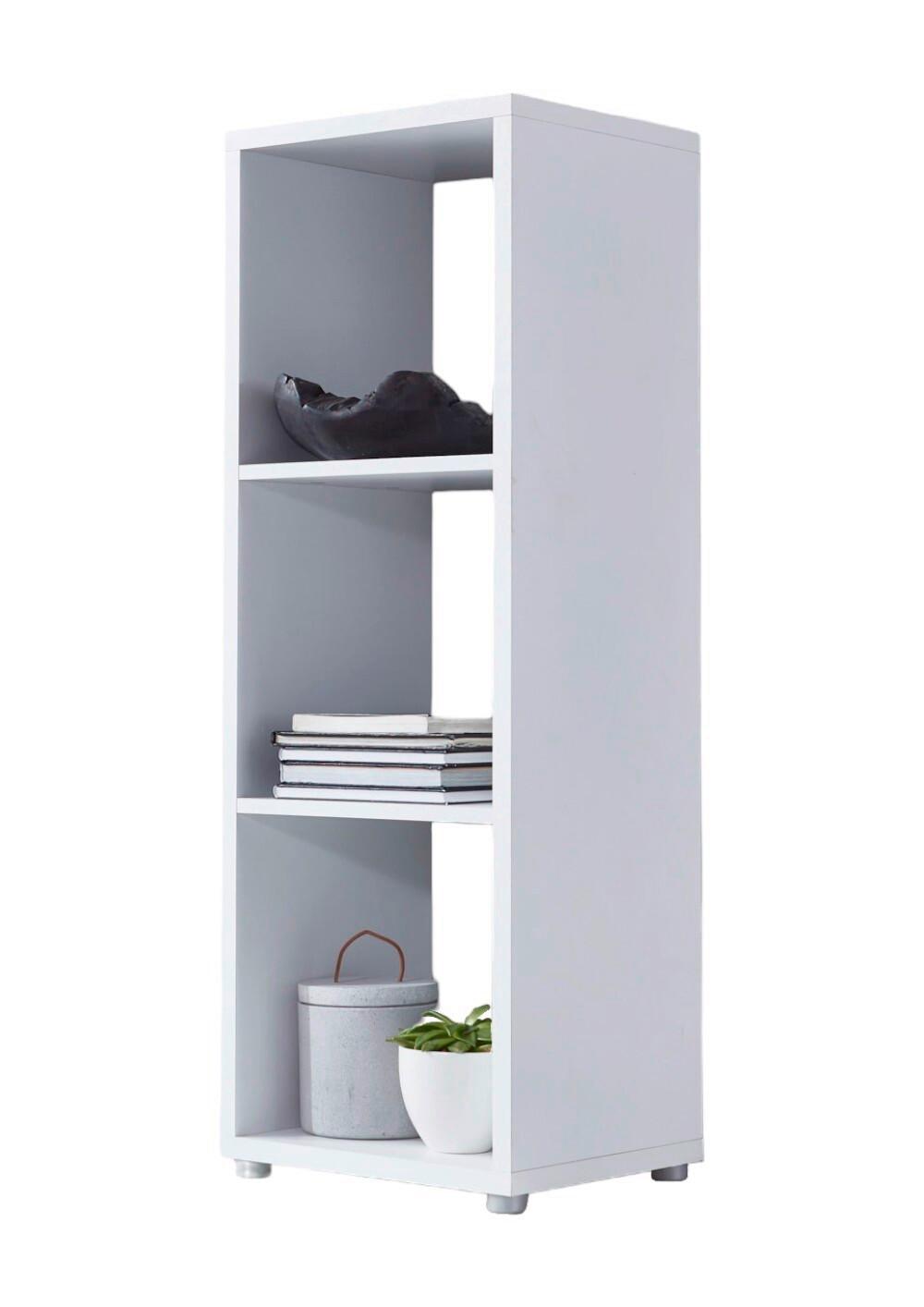 STANDREGAL NIZZA TYP 12 - Silberfarben/Weiß, MODERN, Holzwerkstoff (37,5/108,5/33cm) - MID.YOU