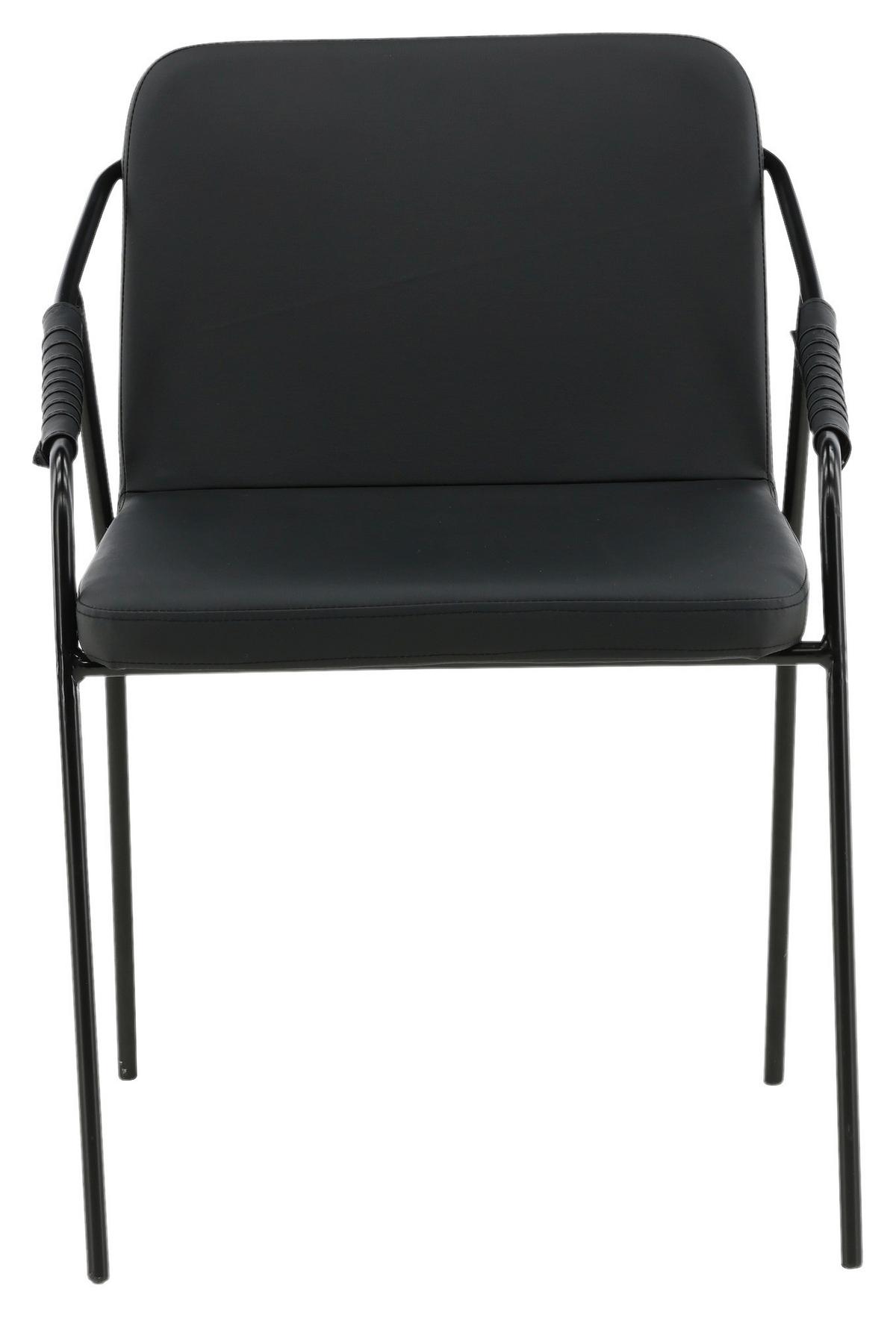 Stuhl-set Tvist - Schwarz, Design, Textil/Metall (53/77/59cm) - Livetastic