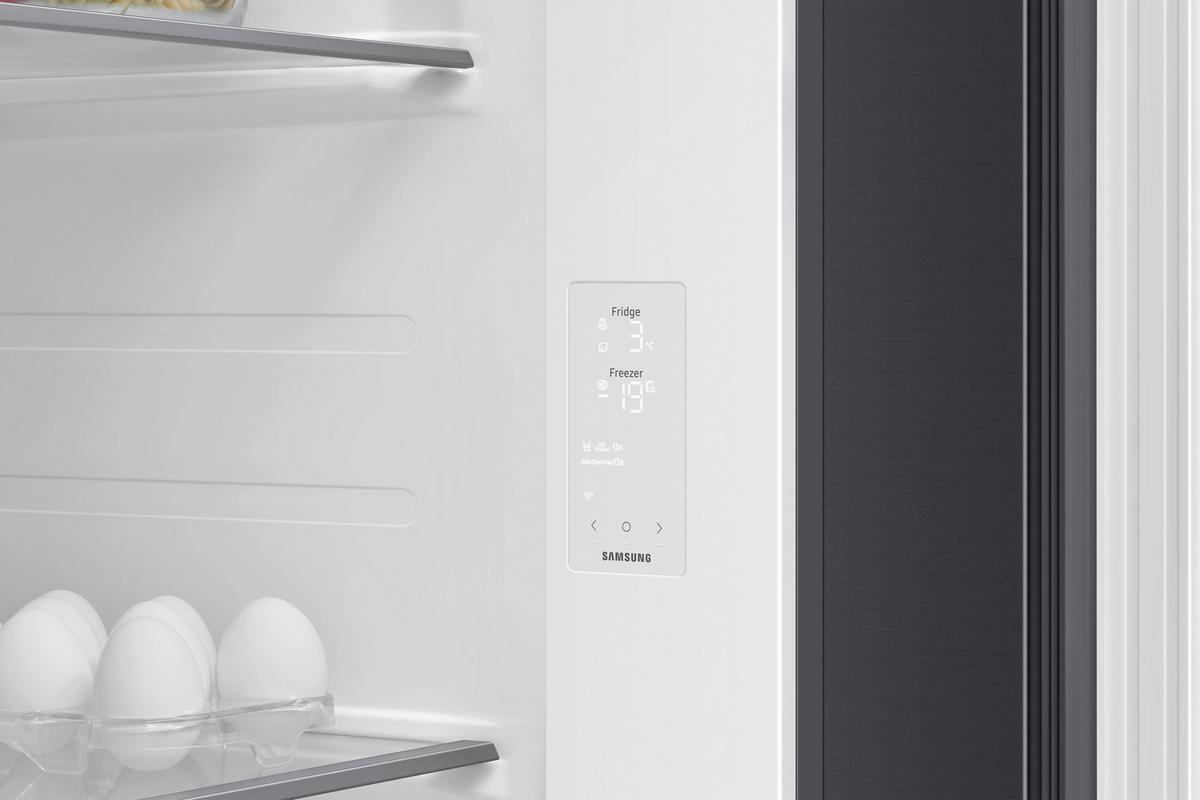 Side-by-side Rs80f67kcfef Eekl: C,  No-Frost - Schwarz, Basics, Glas/Kunststoff (91,2/178/72,6cm) - Samsung