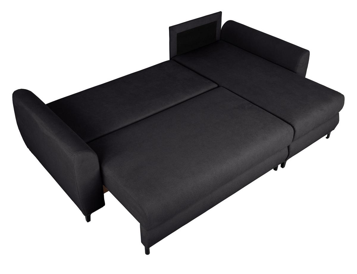 Ecksofa Moli, Schwarz S: 236x148 cm - Schwarz, Design, Textil (236/148cm) - MID.YOU