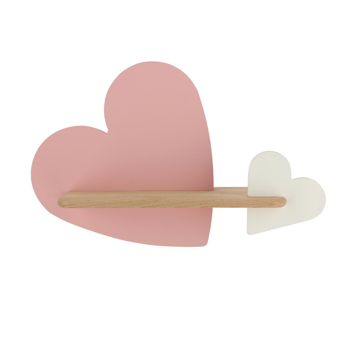 Kinderwandleuchte Heart - Pink/Weiß, Basics, Holz/Holzwerkstoff (43/12/26cm)