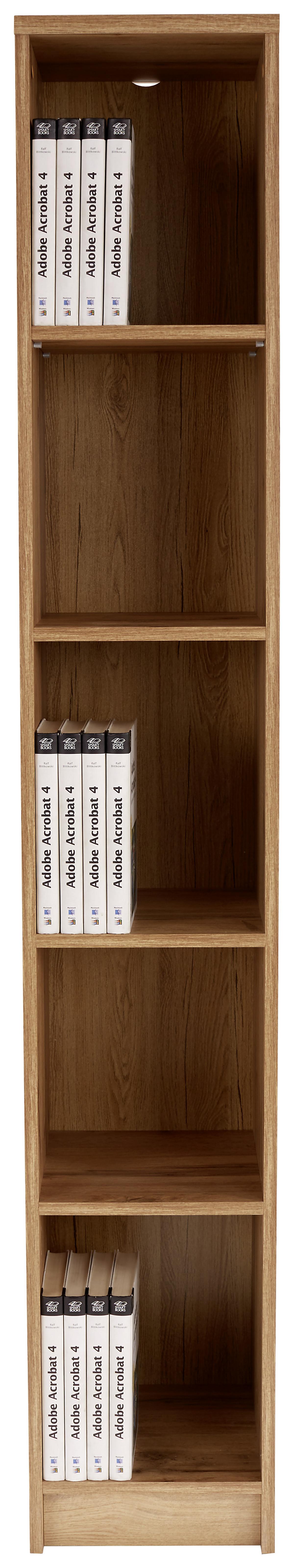 Regal 4-You New B 30 cm, Wotan Eiche Dekor - Eichefarben/Schwarz, MODERN, Holzwerkstoff (30/189,5/34,6cm)