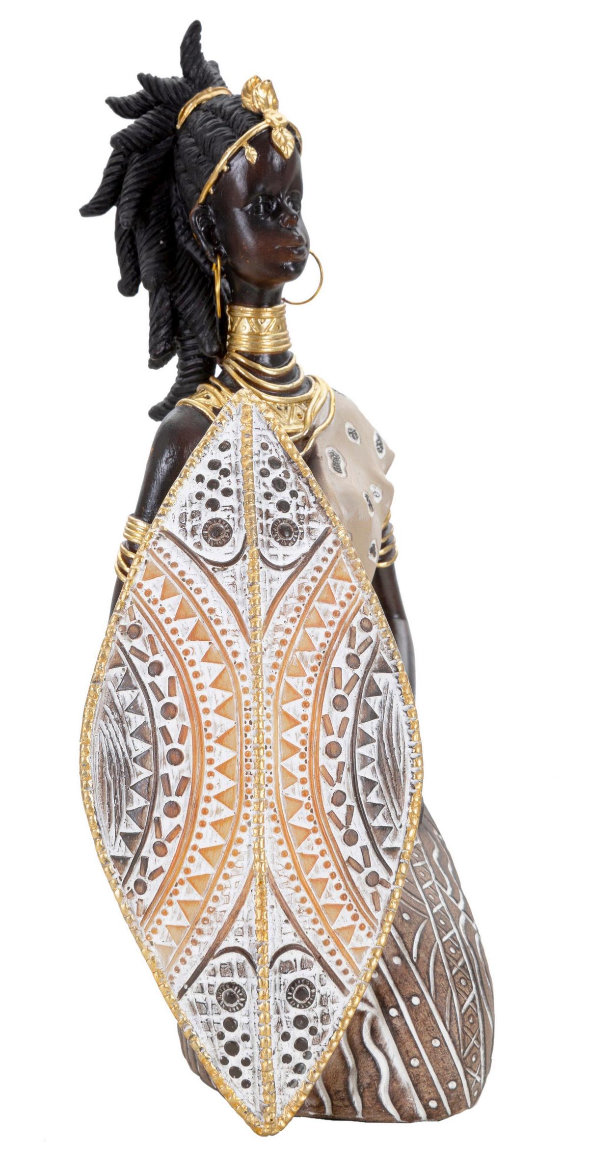 Skulptur Tribal Masai Seat Multicolor B: 13,5 cm - Multicolor, Basics, Kunststoff (13.5/24.5/9cm)