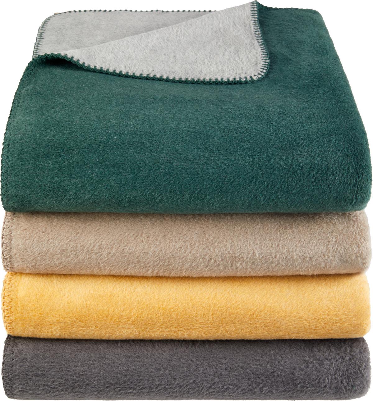 Wohndecke Lani - Gelb/Creme, MODERN, Textil (150/200cm) - Luca Bessoni