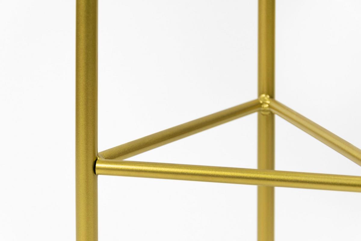 Blumenständer Aluminium Gold- Farben BxHxT: 23x75x23 cm - Goldfarben, Basics, Metall (23/75/23cm)