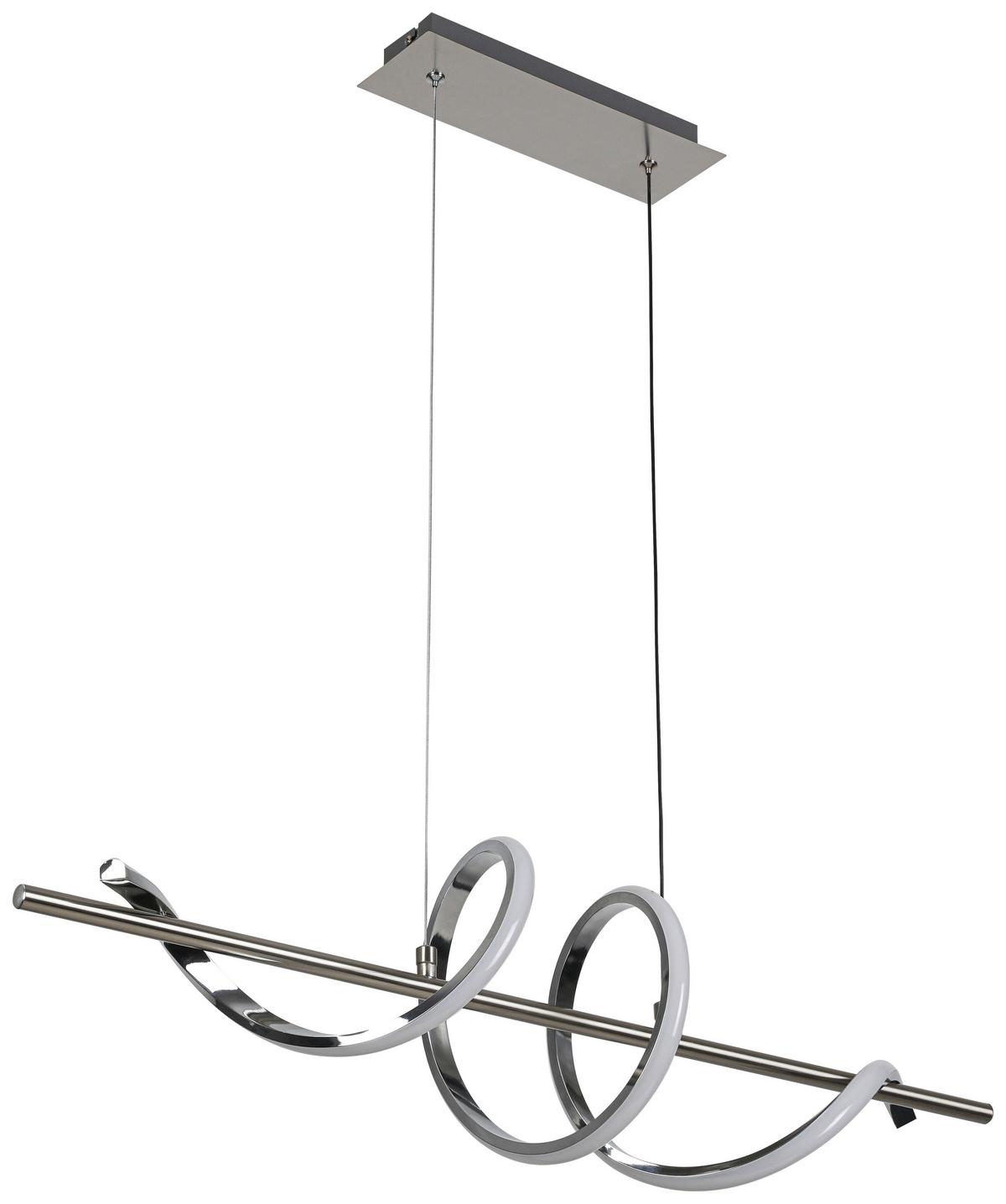 Led-hängeleuchte Josi - Chromfarben/Nickelfarben, Kunststoff/Metall (20/80/120cm) - Luca Bessoni