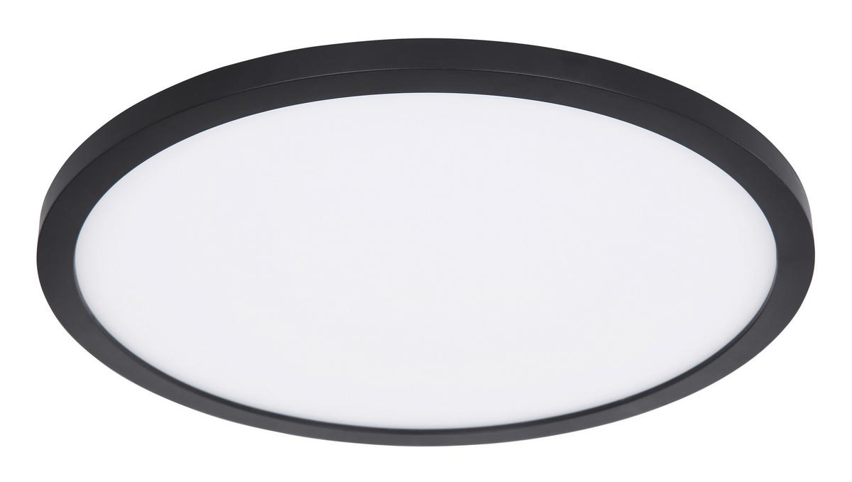 Led-deckenleuchte Sapana Ø 29,4 Cm Mit Memory-Funktion - Opal/Schwarz, Basics, Kunststoff (29,4/2,5cm) - Globo