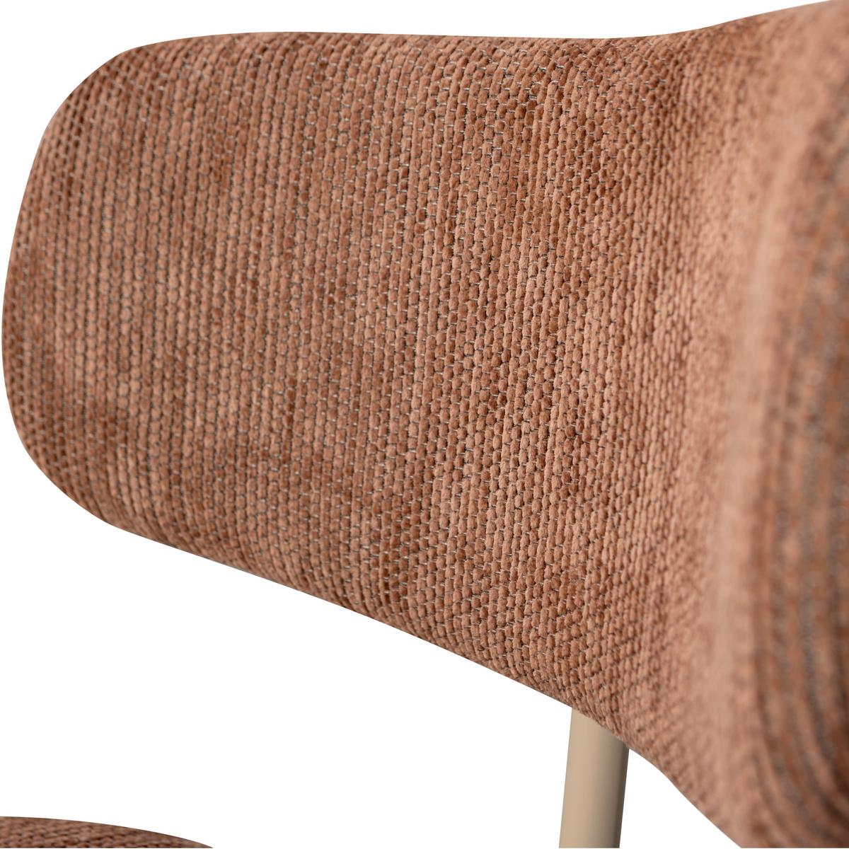 Stuhl-Set Travis Braun/Beige B: 48cm - Beige/Braun, MODERN, Textil/Metall (48/75/53cm) - Livetastic