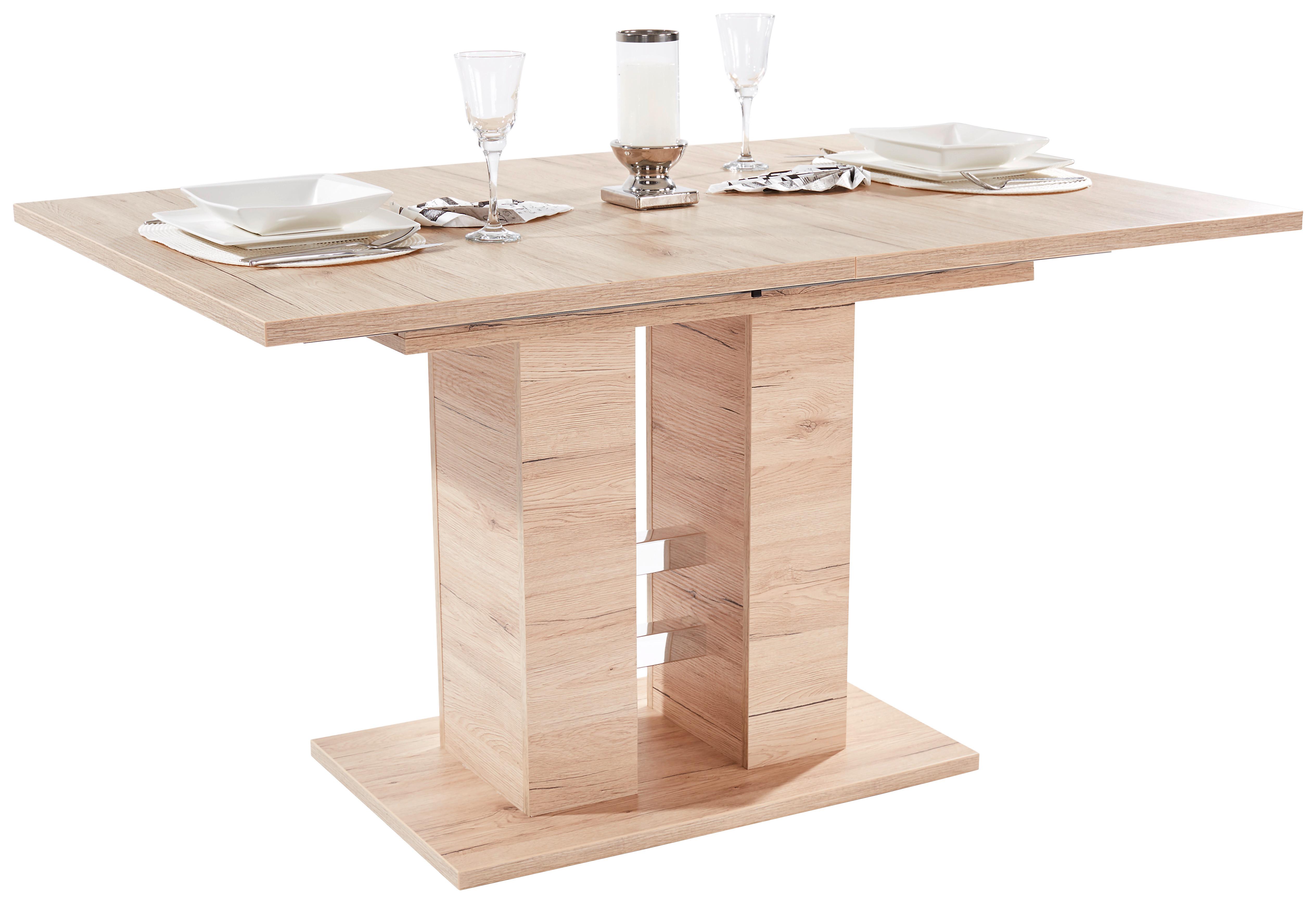 Výsuvný Jedálenský Stôl Helena 140 Az - farby dubu, Konvenčný, kompozitné drevo (140/76/90cm)
