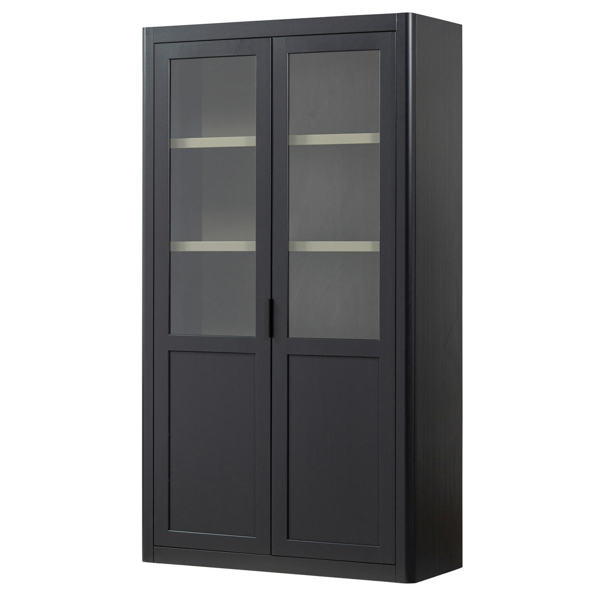 Vitrine Gunnar Schwarz B: 120 Cm - Schwarz, Design, Holz (120/217/48cm) - Livetastic