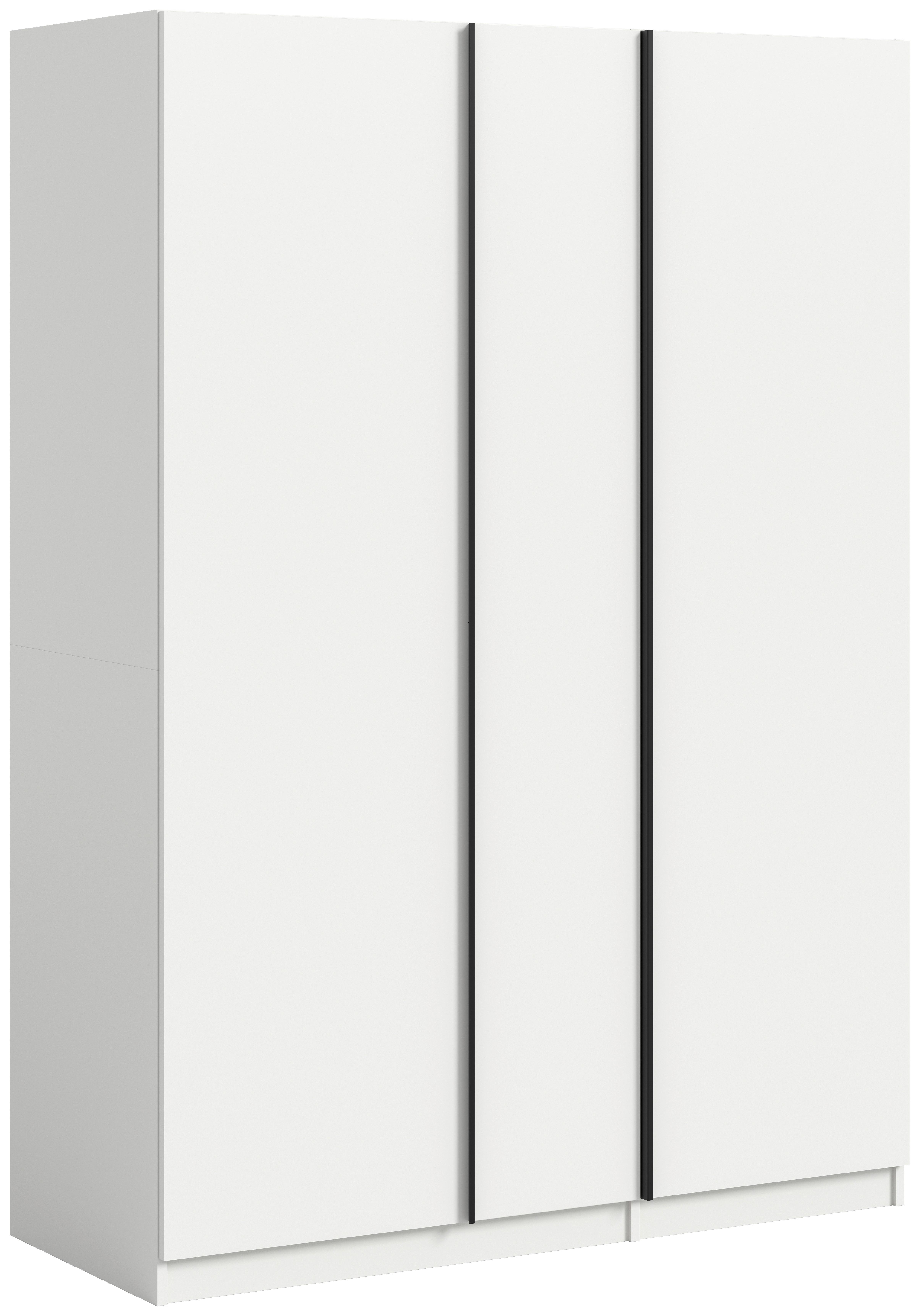 DREHTÜRENSCHRANK Oakland, Weiß B: 130 cm