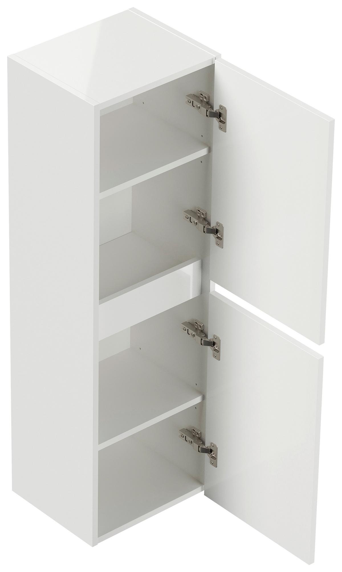 Midischrank Limes Weiß Hg B: 35,2 cm - Weiß Hochglanz, MODERN, Holzwerkstoff (35,2/112,2/30,1cm) - MID.YOU