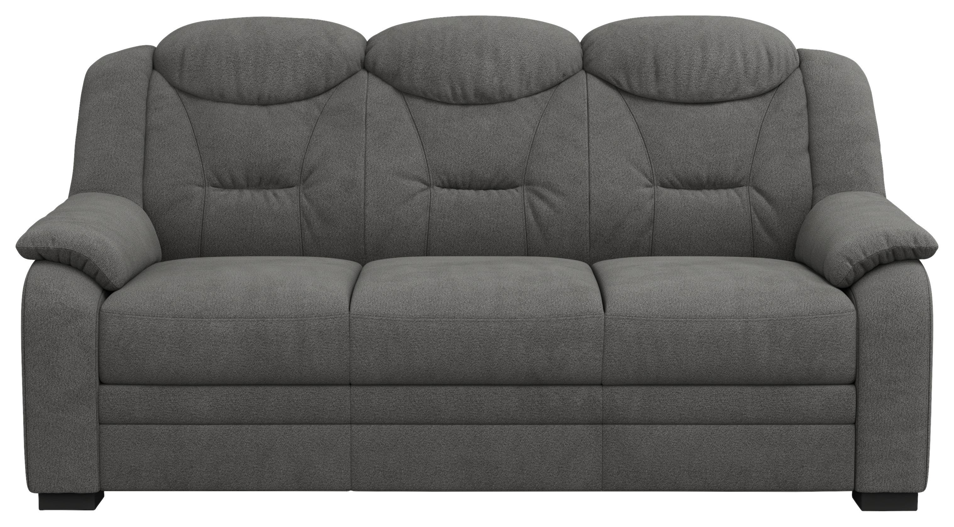 Trojmiestna pohovka MARCUS, antracitová ženilka - čierna/antracitová, Basics, textil/plast (189/99/99cm) - MID.YOU