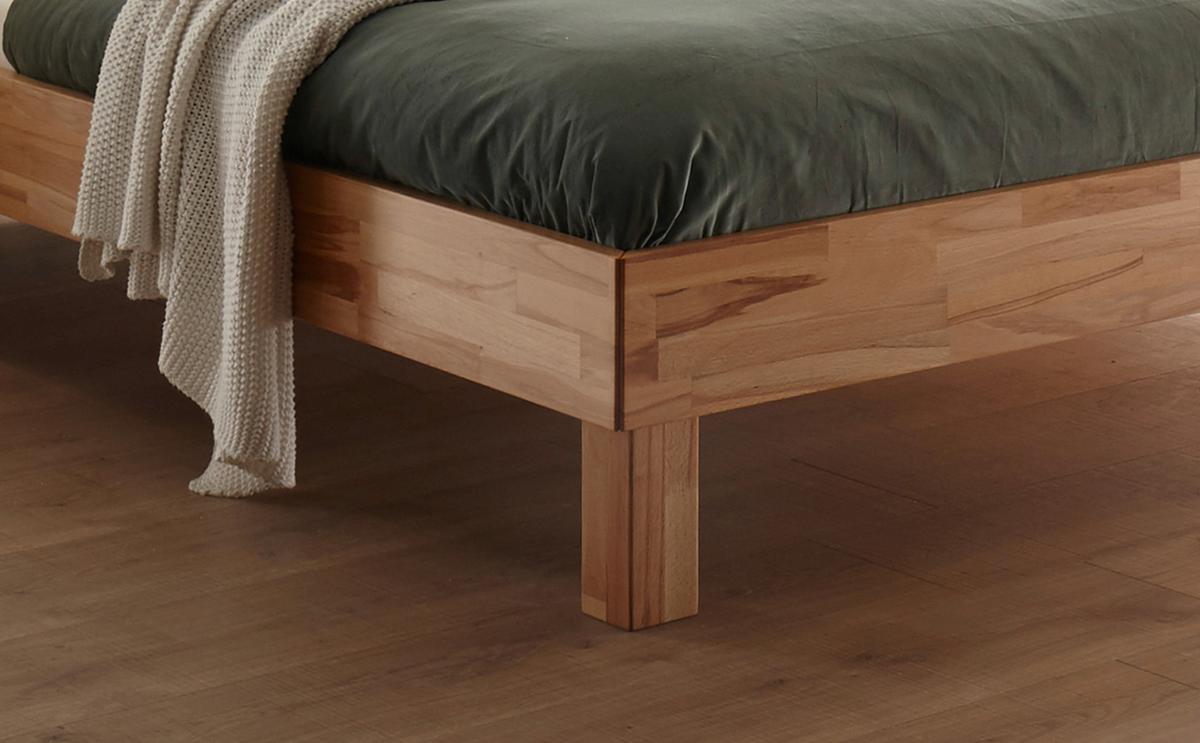 Bett Forti, Kernbuche 90x200 cm - Buchefarben/Kernbuche, Natur, Holz (90/200cm) - Hasena