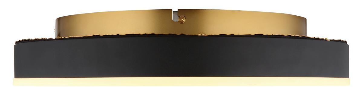 Led-deckenleuchte Hedi Schwarz Weiß Goldfarben D:40cm - Goldfarben/Schwarz, Design, Kunststoff/Metall (40/8cm) - Globo