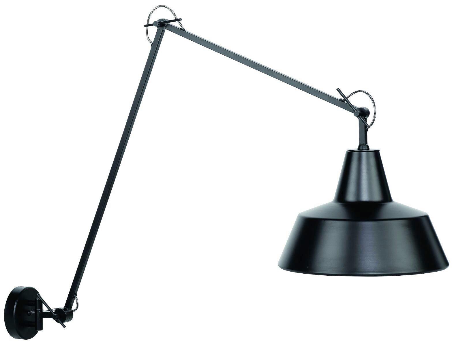 Wandleuchte Chicago 1-Flammig verstellbare Arme - Schwarz, Design, Metall (36/130cm) - It's about Romi