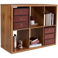 Regal Samy 2 B 112cm, Eiche Dekor - Eichefarben, MODERN, Holzwerkstoff (112/76/37cm)